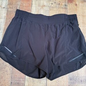 Women’s Black Lululemon Hotty Hot Athletic shorts size 14